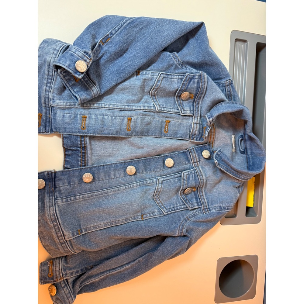 Crewcuts Denim Jacket Kids 4-5 Blue Classic Trucker Button Front Coat